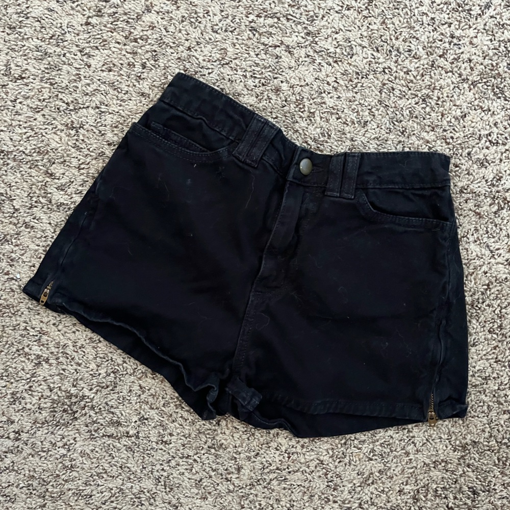 American Apparel High Waist Zipper Shorts